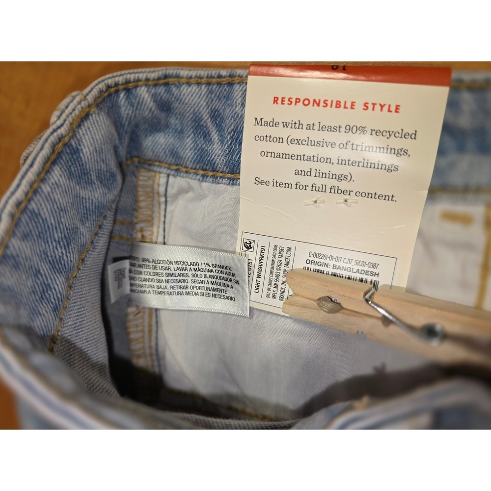 NWT Cat & Jack Boys Denim Shorts Light Wash Recycled Cotton Size 10 NEW - Picture 5 of 5